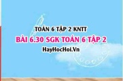 Bài 6.30 SGK Toán 6 tập 2 Kết nối tri thức